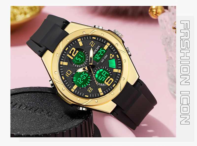 青少年女士手表学生潮流初中高中儿童运动夜光防水多功能电子女表详情5