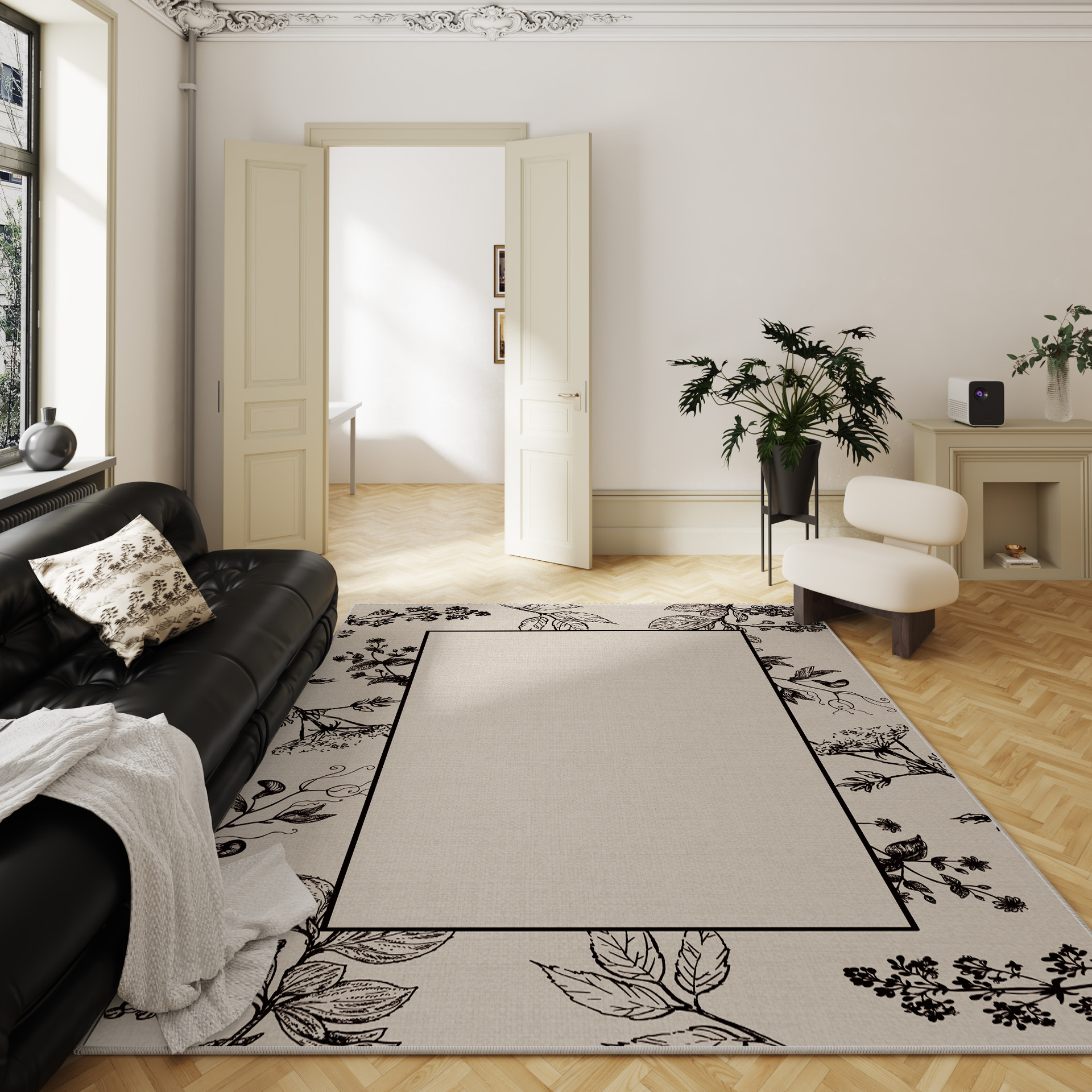 法式奶油地毯客厅沙发茶几复古家用现代简约小红书卧室床边毯批发