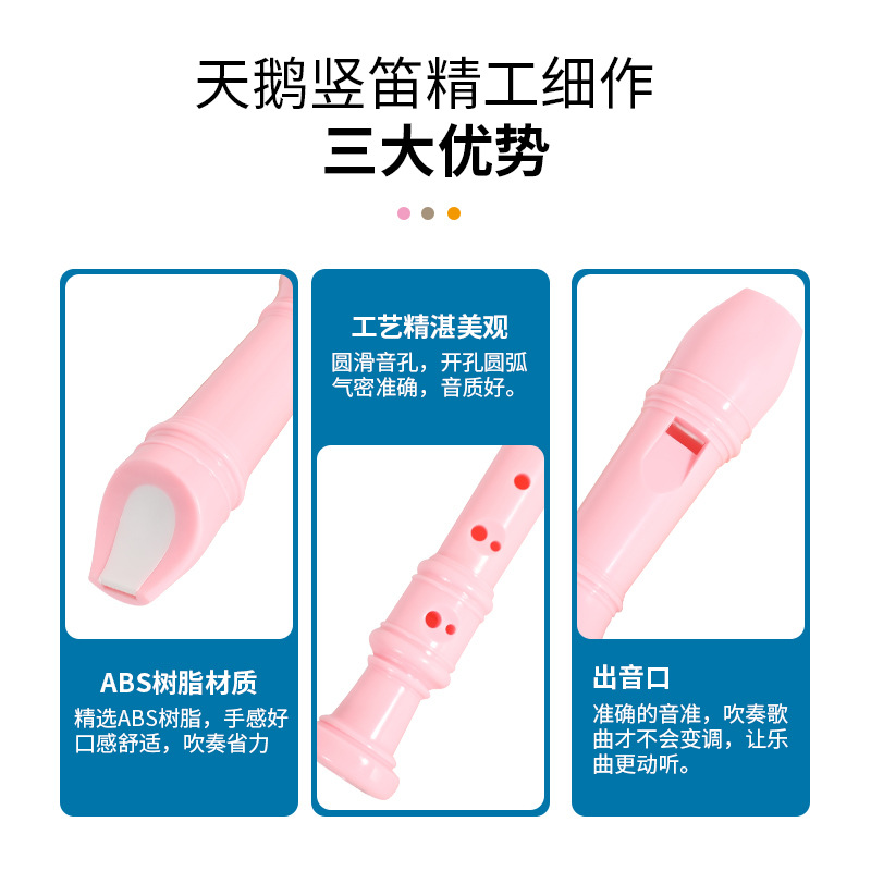 Cross-border swan resin foreign trade children beginners can be detachable wholesale C tune 8 hole F tune German soprano recorder Application Scenario