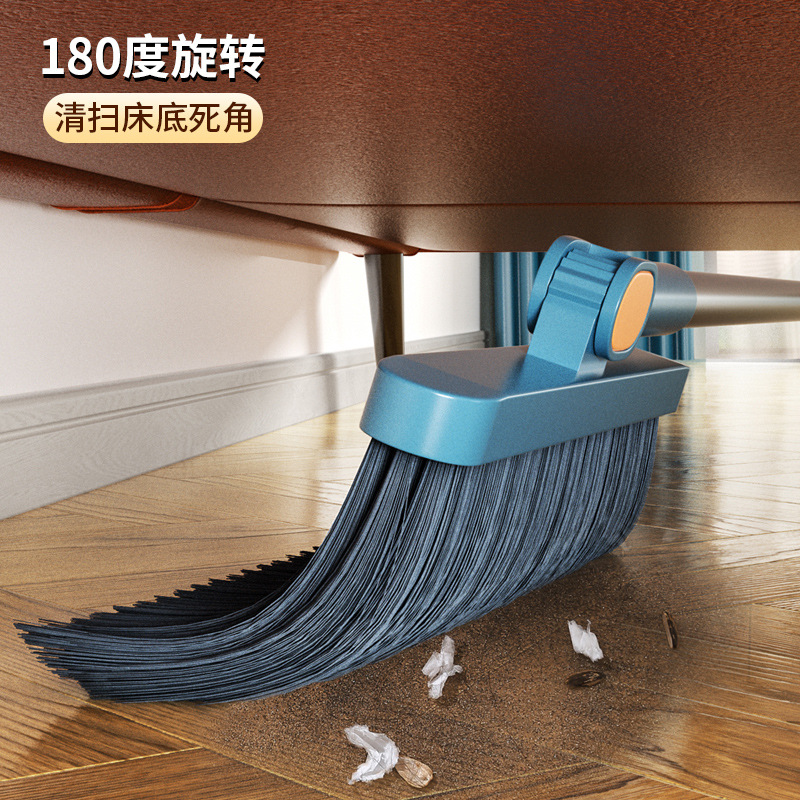 Household Dustpan Broom Set Soft Wool Rotating Broom Non-Stick Hair Folding Plastic Large Dustpan Whisk Combination Application Scenario