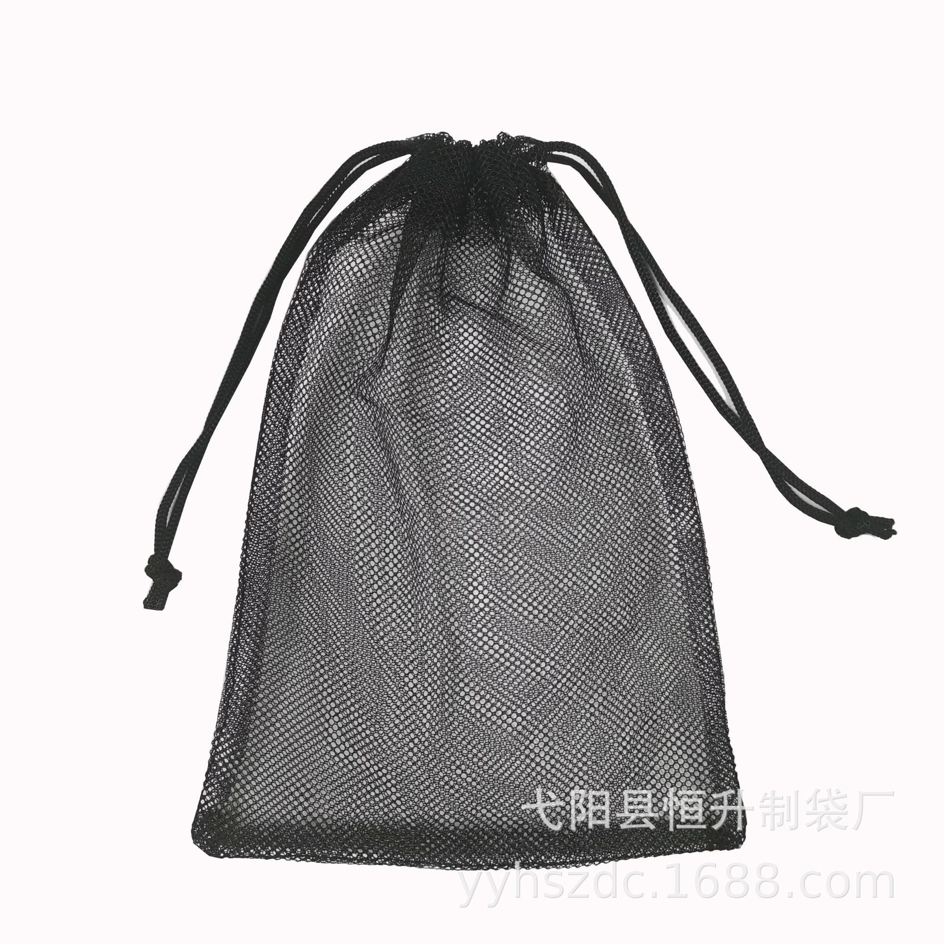 厂家供应/跳绳收纳袋/双边束口网布白底实物图
