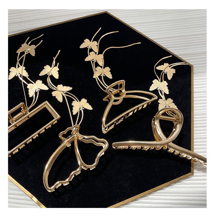 Metal pendant butterfly hair clips, tassels, butterfly alloy hair grips, fashionable hair accessories with a girlish charm