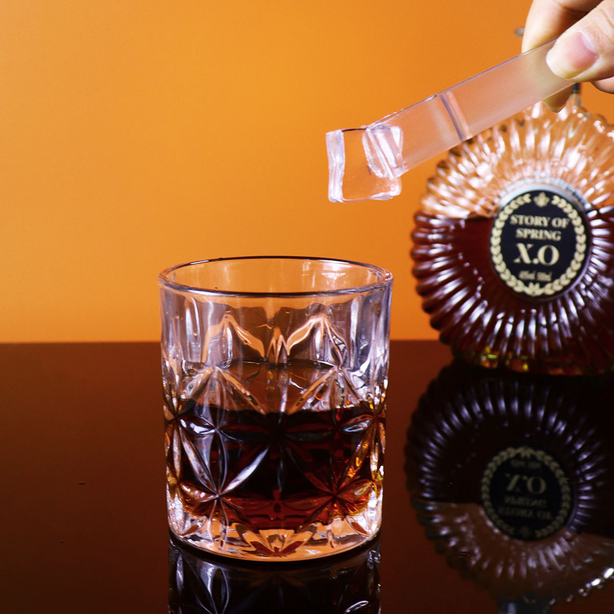 Embossed whisky wine glasses, glass cups, light luxury and high-end water cups, bar ktv spirits, engraved foreign liquor beer glasses Specification image