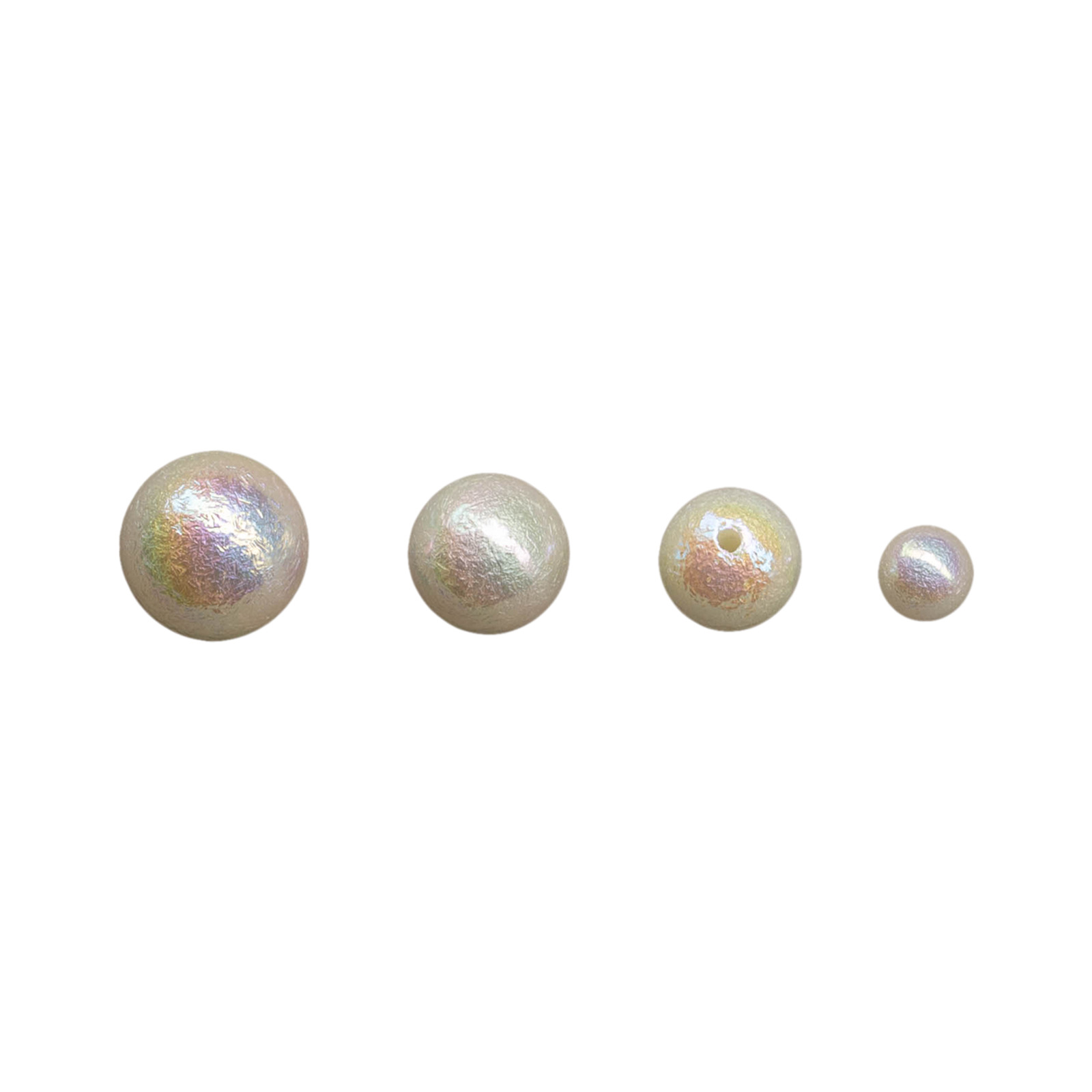 Heidi Uv Plated Wrinkle Multicolored Series Large Single-Hole Round Beads Half-Hole Jewelry Accessories Clothing Accessories Manufacturers Wholesale Item Picture