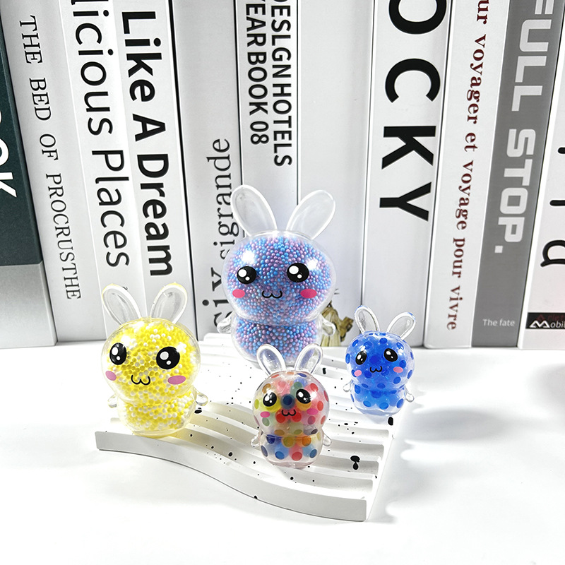 跨境复活节兔子软胶TPR泡沫粒子解压玩具球儿童发泄泡大珠捏捏乐