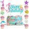 美人鱼公主派对装饰插牌 海星甜品台插签 生日Party鱼尾蛋糕插件图