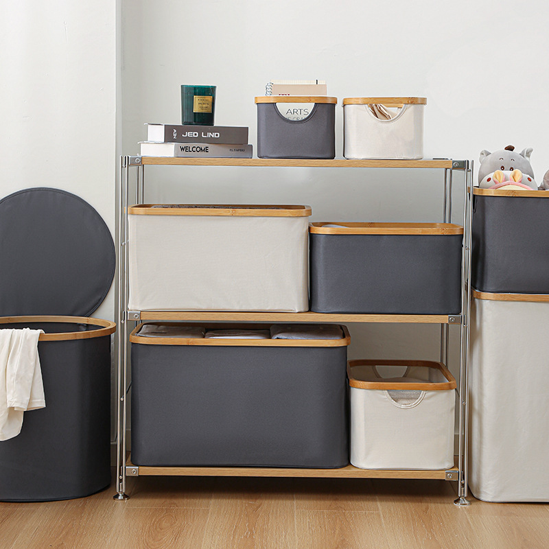 桌面收纳筐卧室整理脏衣服收纳篮可折叠大号带盖玩具收纳脏衣篓