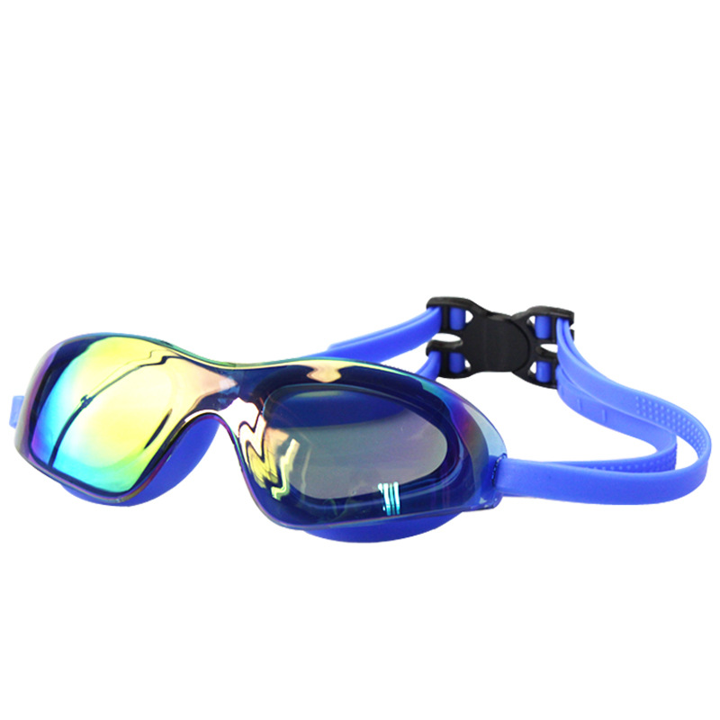 Adult Large Frame Conjoined Goggles High Definition Anti-Fog Electroplating Silicone Goggles Amazon Cross-Border Fashion Goggles Manufacturers details Picture