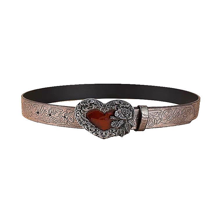 Punk Style Personality Retro Pressed Love Belt Y2k Spice Girls Everything With Gothic Dark Wind Belt For Men And Women Item Picture