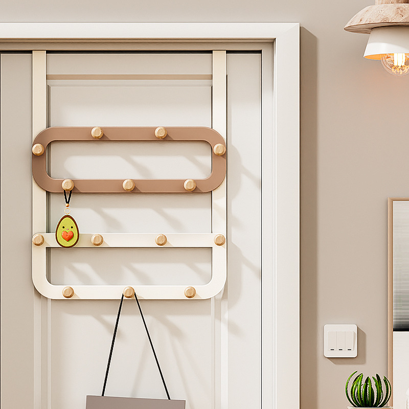 Nordic door back hook hanger bedroom wall wall wall hanging free punching door back coat hook