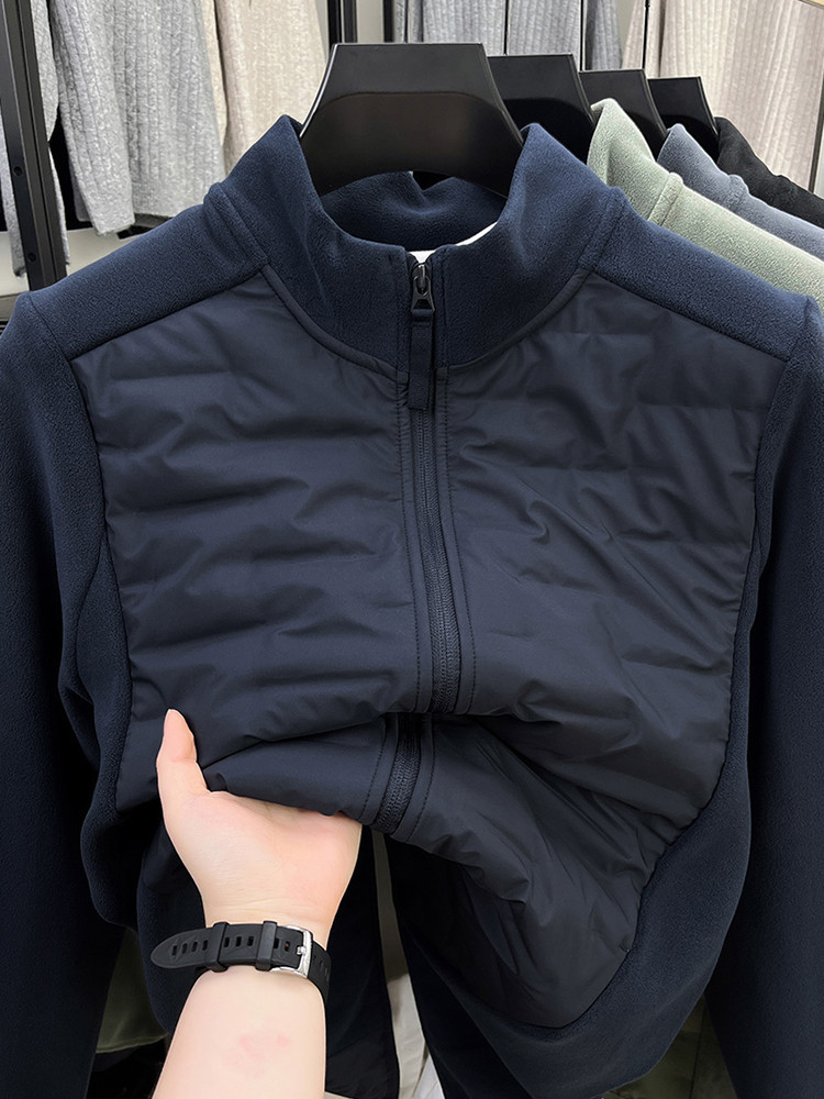 轻薄羽绒服 秋冬季男士羽绒服立领夹克白鸭绒加厚保暖抓绒衣外套详情21