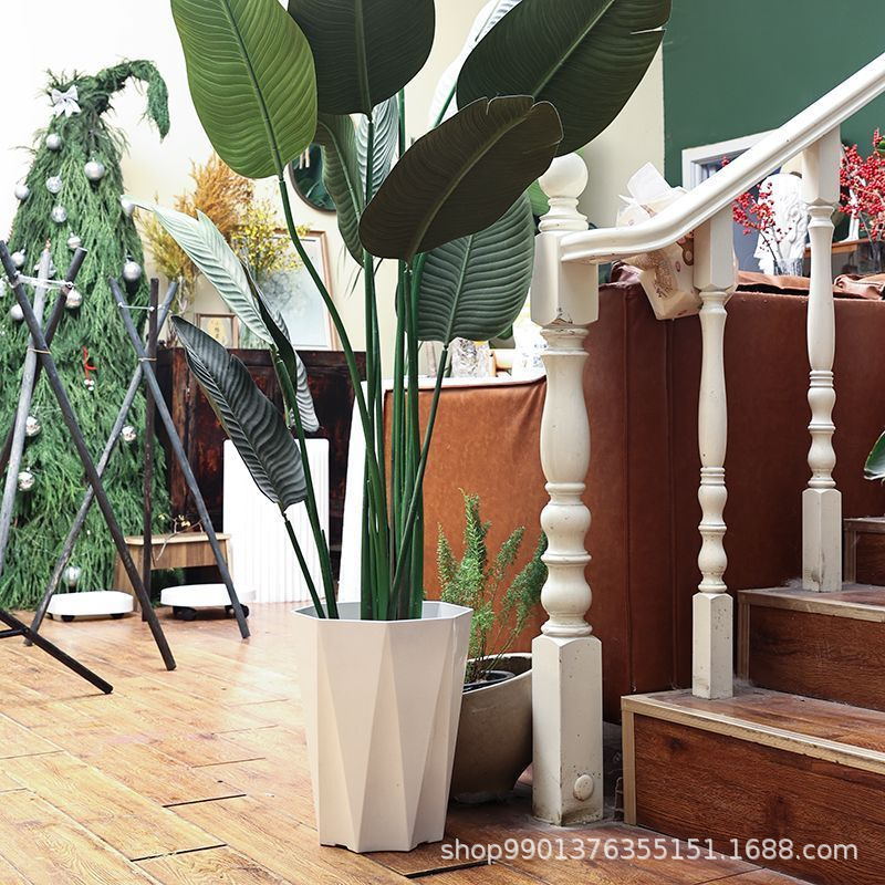 New diamond rhombus flowerpots, enlarged and thickened flowerpots, household flowers and green plants, balcony and living room large flowerpots wholesale Specification image