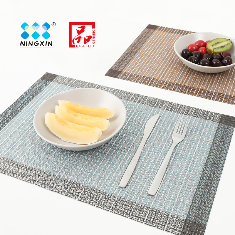 Ningxin Cross-border European Light Luxury placemats, blended gold and silver thread waterproof and heat-insulating MATS, hotel and restaurant table MATS, Western placemats