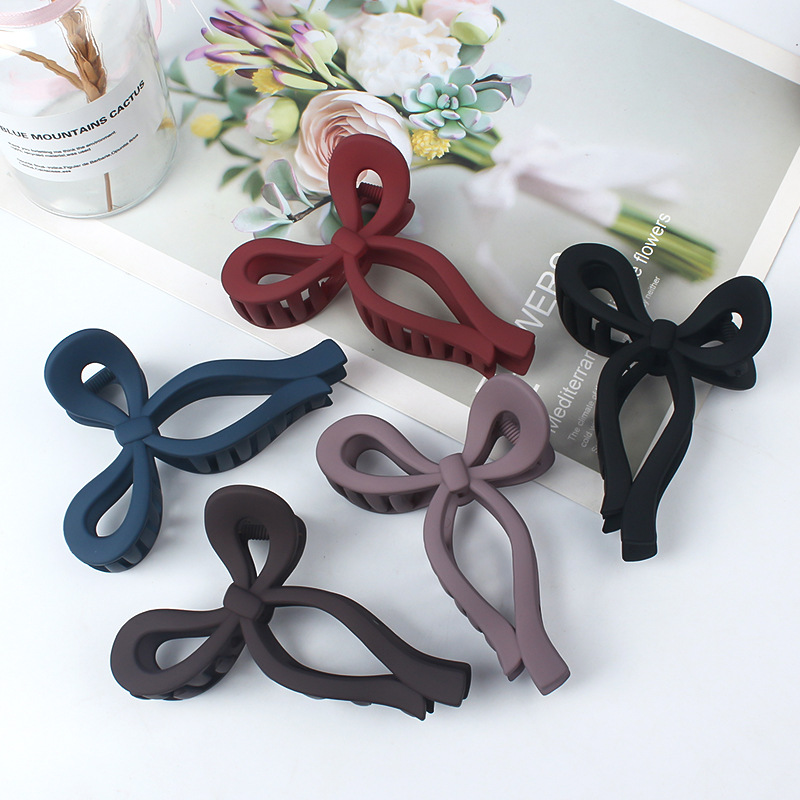 Large Bow Clip Clip Small Many Hair Clip Clip Clip High Ponytail New Minimalist Hepburn Style Irregular Specification drawing