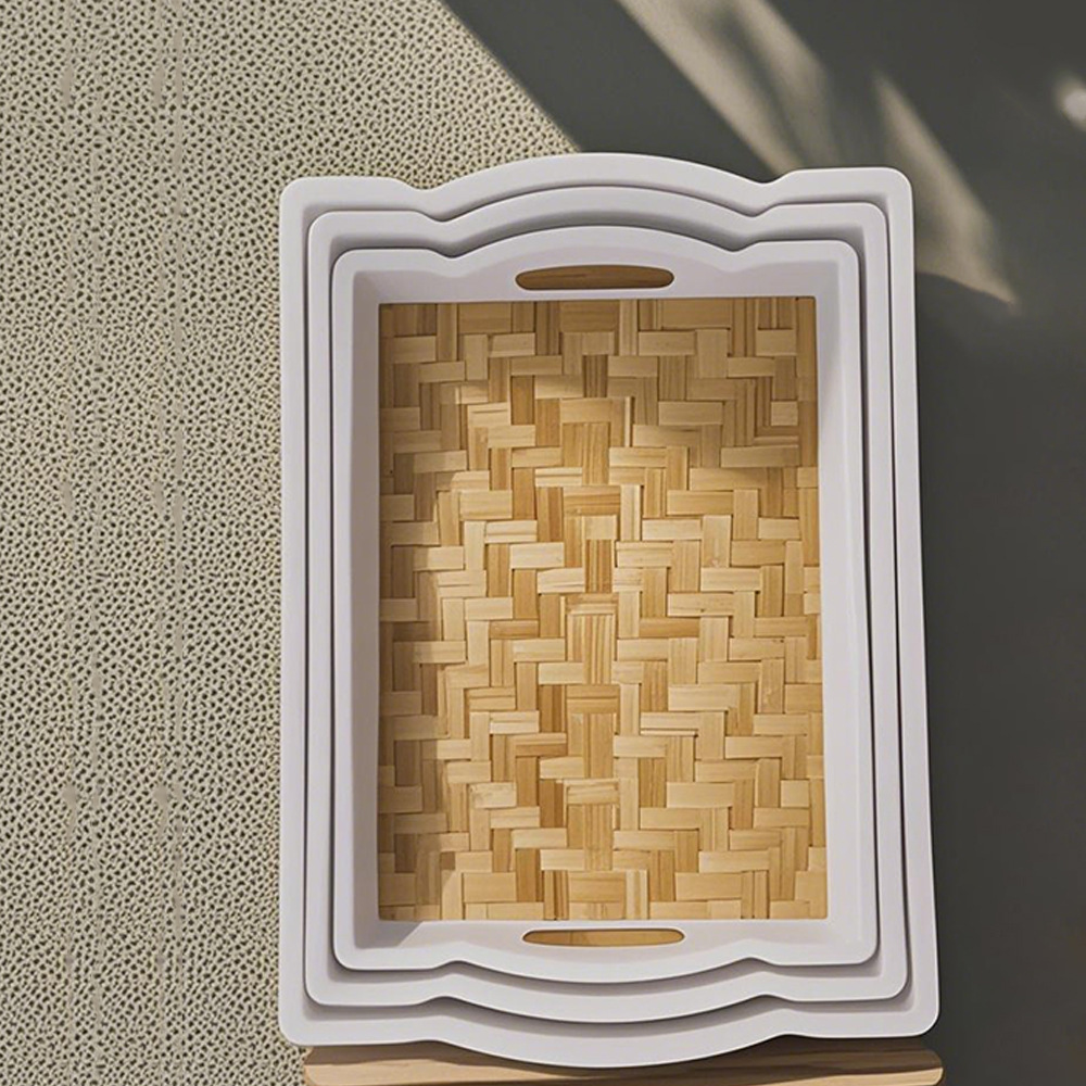 (Bulk Prices Are Quoted After Consultation) Factory Cross-Border Supply Sources Export Various Styles And Patterns Of Plastic Pp Double-Eared Dining Trays Item Picture