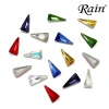 Factory direct sales of glass diamond jewelry, simple and elegant transparent triangular multi-color jewelry accessories details Picture