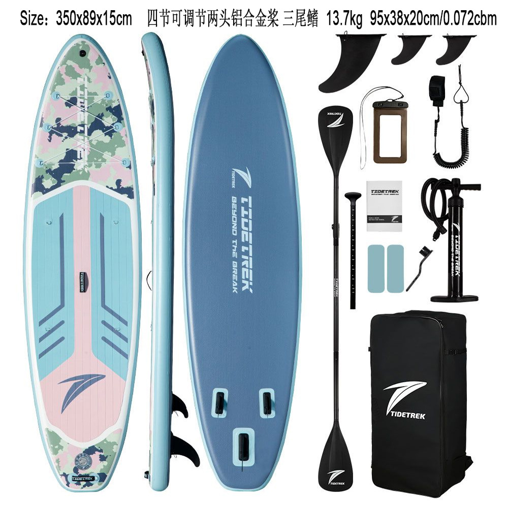 Green Light Forest Inflatable Stand-up Paddleboard Set with accessories, backpack, adjustable paddle, SUP surfboard pic 21
