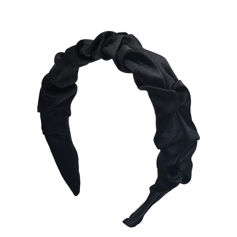 Qiwei Accessories Exclusive Qiwei Accessories Exclusive Popular Hair Accessories Wide edge wavy pleated headband Fashionable and fresh headwear for women Specification image