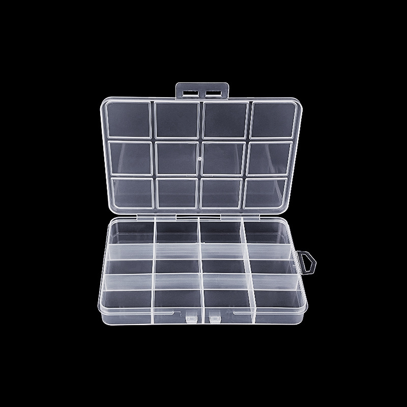 1.75卡槽固定12格珠串钻石透明分类收纳盒桌面整理盒防氧化首饰盒图