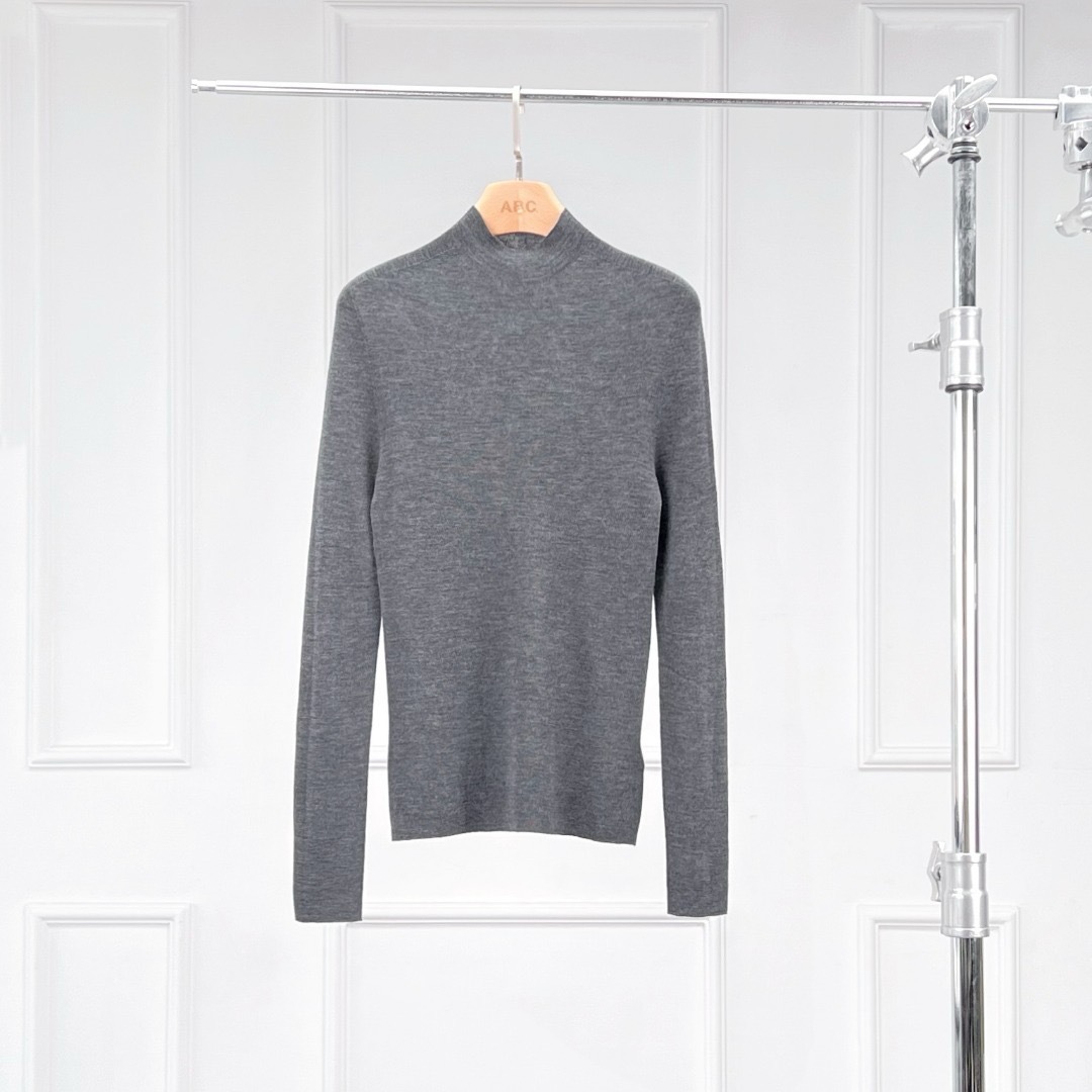 18-stitch Island Essence seamless one-piece ready-to-wear, 2-strand 60-count wool autumn and winter seamless semi-high neck knitted long-sleeved KW903 pic 50