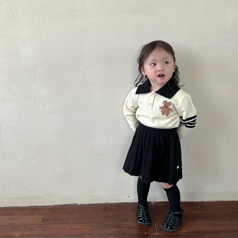 女童套装毛衣韩国童装针织两件套宝宝秋装2022新款儿童服装批发图