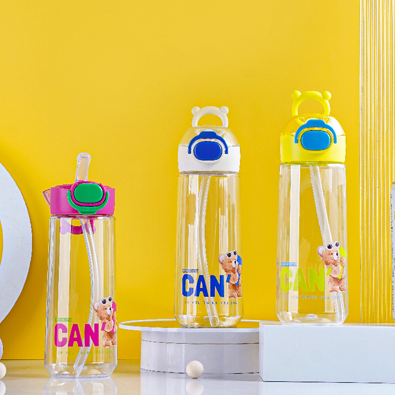 Hiler Dodge new portable portable children's water cup high appearance level cute cartoon anti-fall tritan plastic cup details Picture