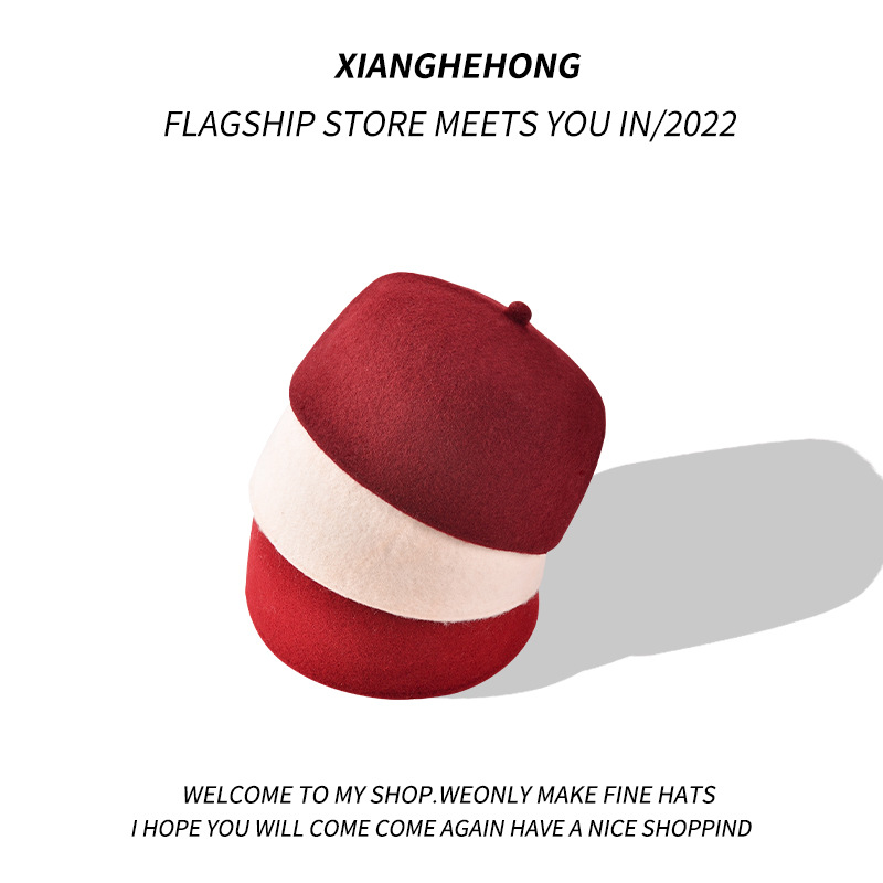 Autumn And Winter Wool Landlord Hat Professional Foreign Trade Single Export Wool Felt Hat Landlord Hat details Picture