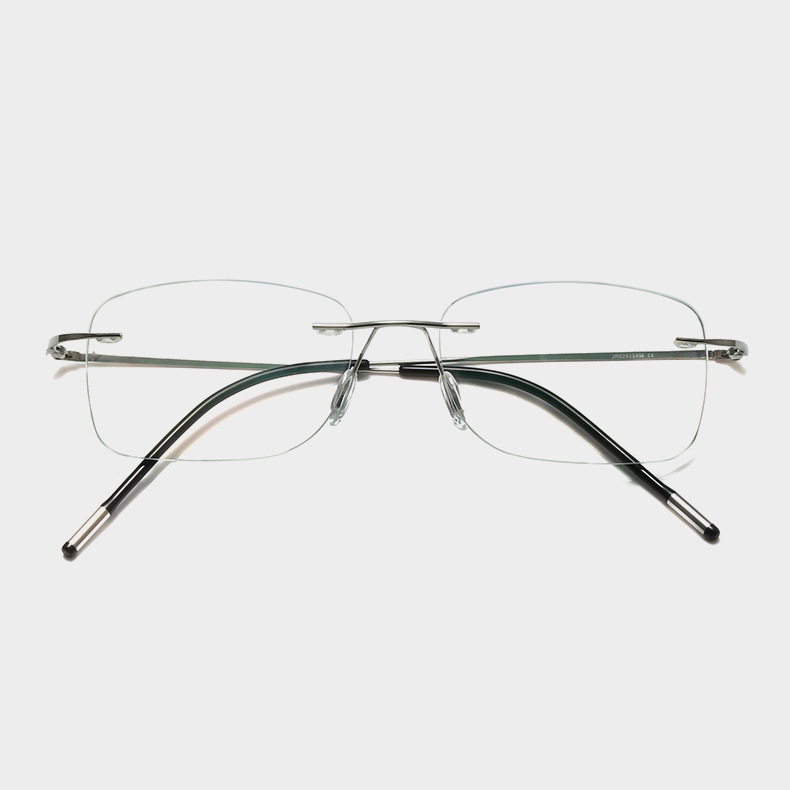 Recommended ultra-light reading glasses, anti-blue light frameless edge-cut glasses, reading metal frames, fashionable and elegant for both men and women details Picture