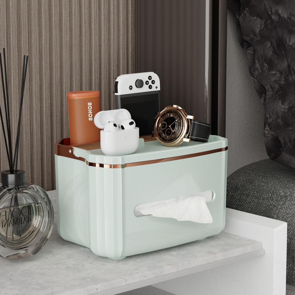 Living room Nordic light luxury tissue box simple creative multi-functional storage office bedroom high-grade paper box 01227-206A full figure
