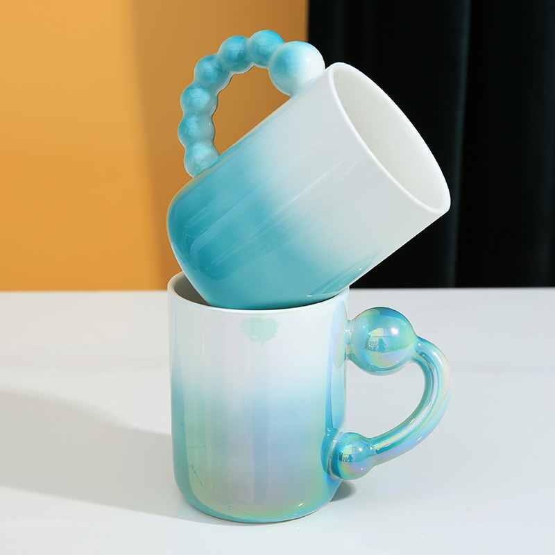 Gradient Trend series ceramic mugs, large-capacity water cups, coffee cups, customizable logos, factory direct sales details Picture
