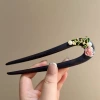 New Chinese style - Wooden hairpins, U-shaped double hairpins, flower hairpins, daily updo hairpins, ancient-style Hanfu cheongsam headwear for women Application Scenario
