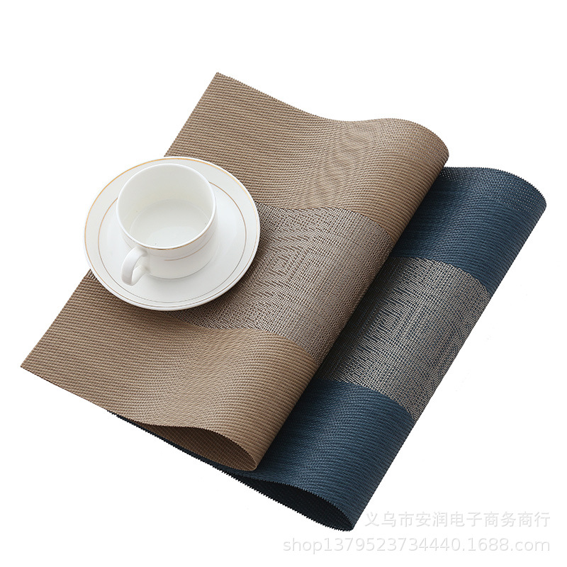 新中式环保特斯林餐垫日式餐垫PVC隔热垫餐桌垫碗垫西餐垫详情图2