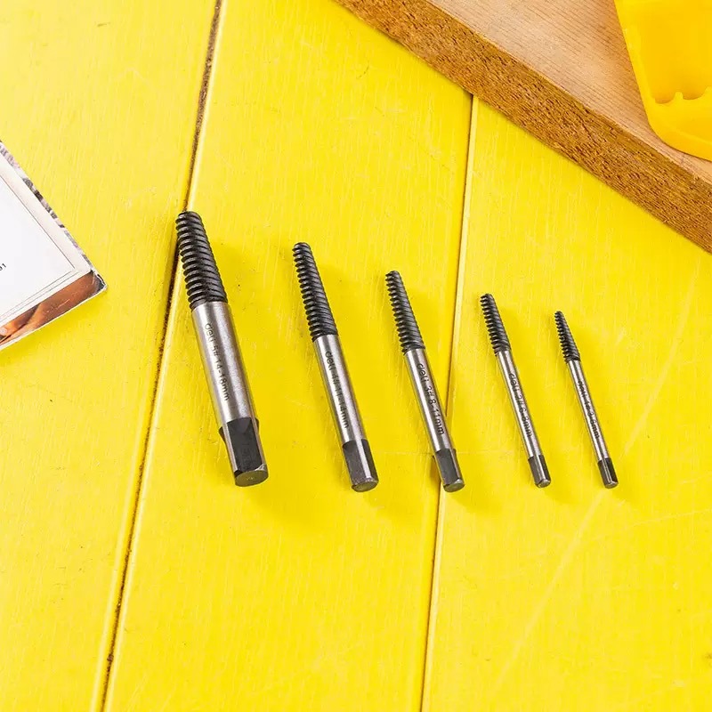 5-piece set of broken thread remover, single-head triangular valve, water pipe slippage extraction tool, and broken screw remover details Picture
