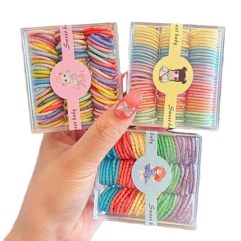 Baby Box Children's Headband Girl's Scrunchie Little Girl Rubber Band Baby Hair Does Not Hurt The Thumb Scrunchie Item Picture