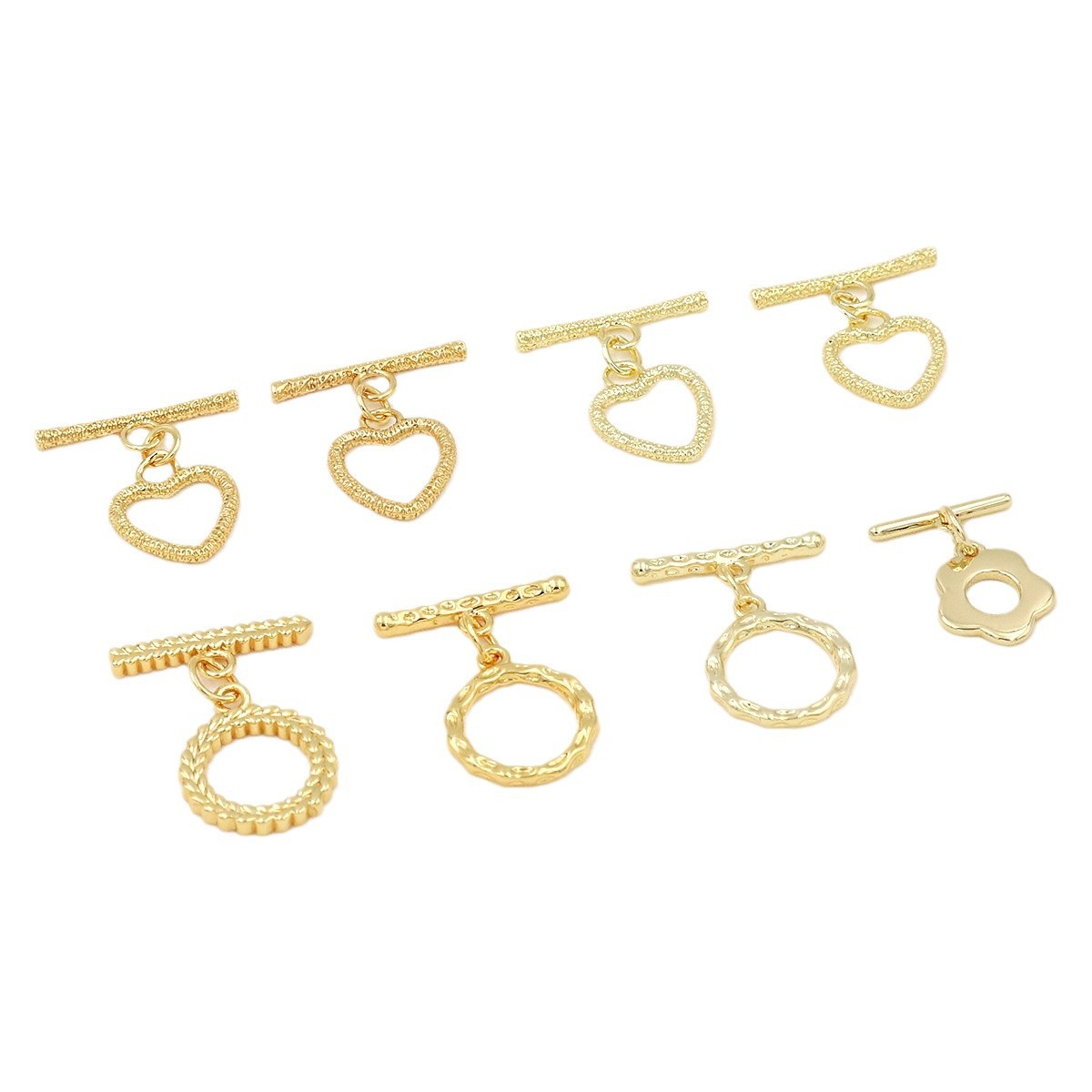 Color-preserving pure copper plated with 18K real gold OT clasp necklace bracelet ending connection clasp diy accessory factory B65 Item Picture