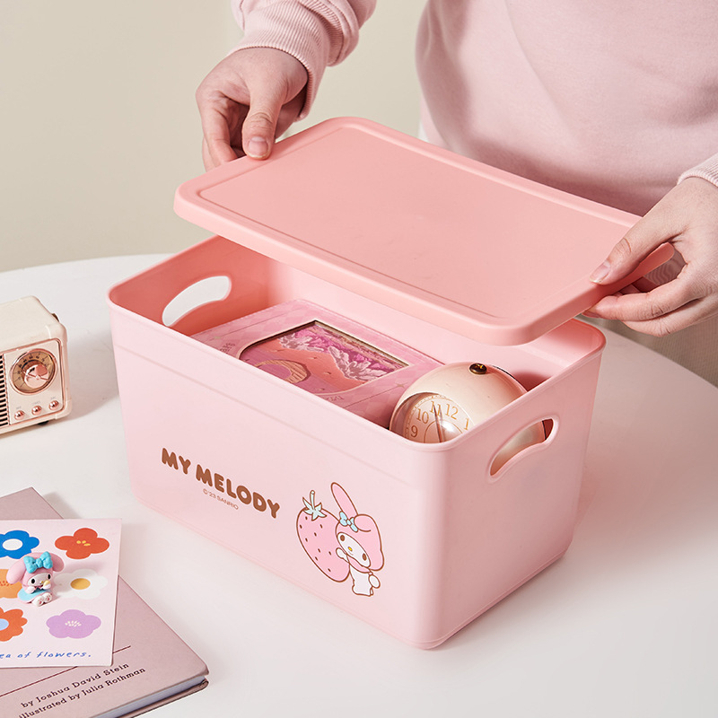 三丽鸥家用桌面收纳盒置物收纳储物卡通萌趣三丽鸥收纳盒收纳筐盒