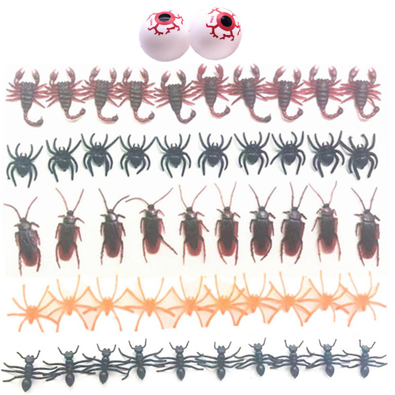 万圣节套装整/仿真蜘蛛蟑螂细节图