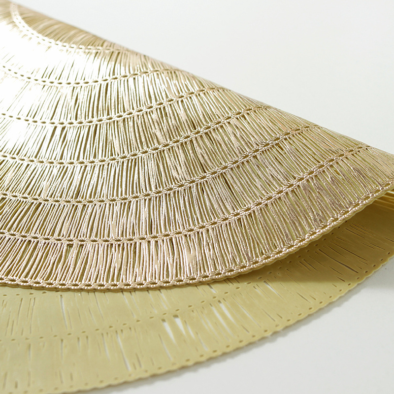 European Simple Bronzed Pvc Hollow Circular Placemat Table Mat Japanese Home Waterproof Oil Insulation Mat Western Placemat Application Scenario