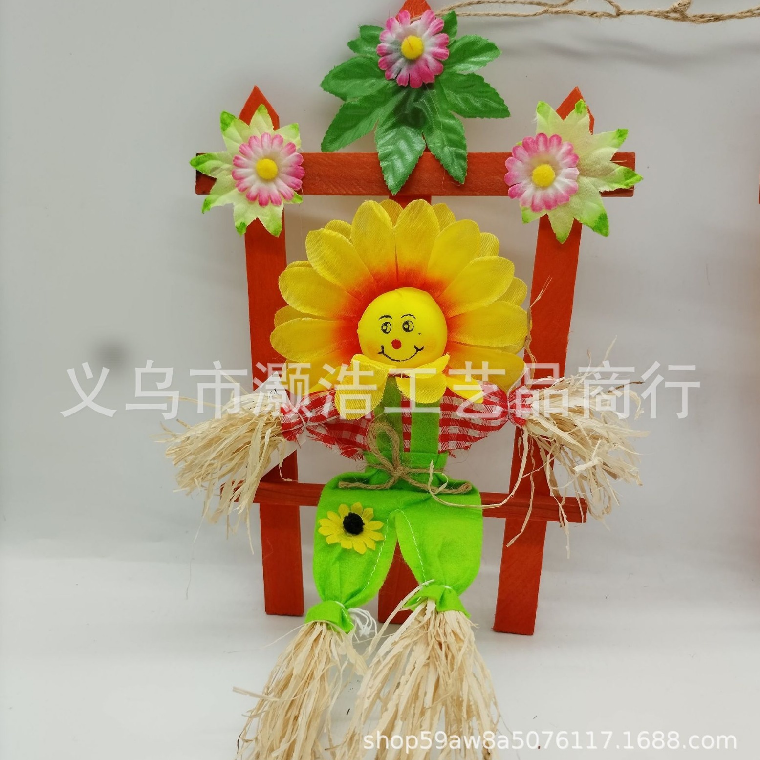 Source Manufacturers Supply Straw Stalls Home Atmosphere Decorative Scarecrow Crafts Harvest Festival Decorative Pendant details Picture
