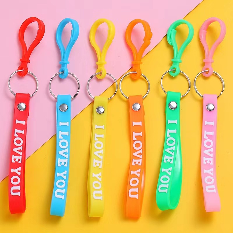 Factory Direct Pvc Keycord Soft Rubber Cord Keychain Accessories Key Chain Lanyard Bag Car Pendant Specification drawing