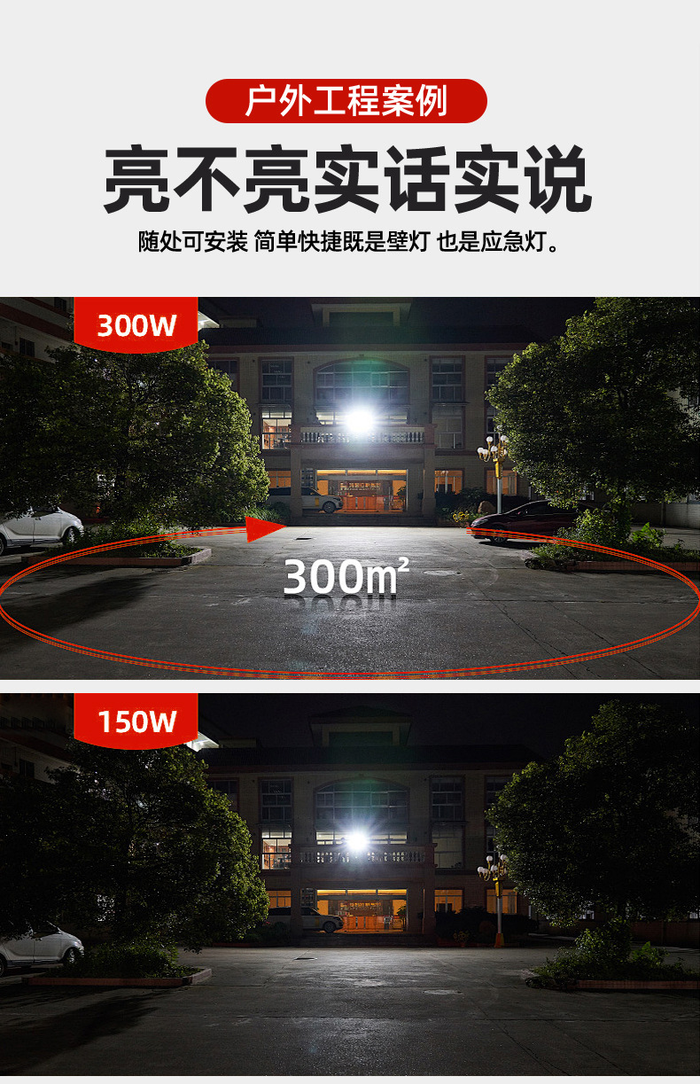 Solar lamps, household cross-border outdoor garden lighting, street lamps, led high-power floodlights, ultra-bright and waterproof pic 15