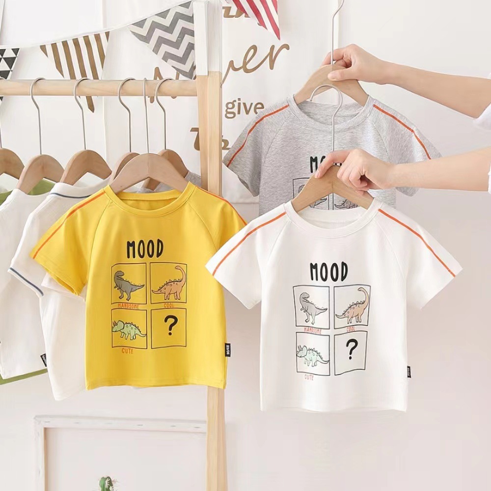 2022 Summer new style children's clothing for foreign trade, pure cotton short-sleeved T-shirt base layer, street stall supply, 5-yuan clothing wholesale