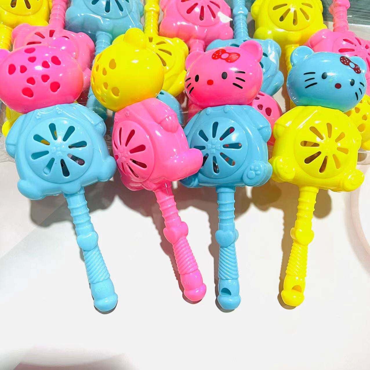 311A-12 Cat Head Rattle 12/ Pack 864/ box Children's rattle Cat Head Baby Bell, Toddler Rattle Infant and Toddler toys, hand-held toys, one yuan supply Specification image