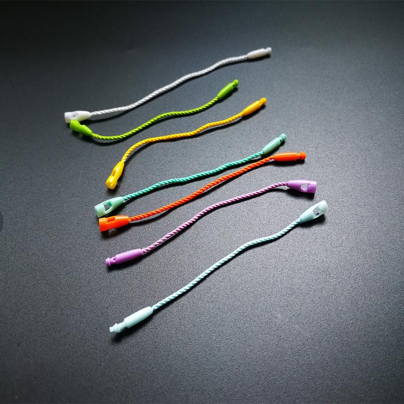 吊牌绳衣服挂绳标签绳通用吊粒吊牌线子母扣高档子弹头吊粒线装饰