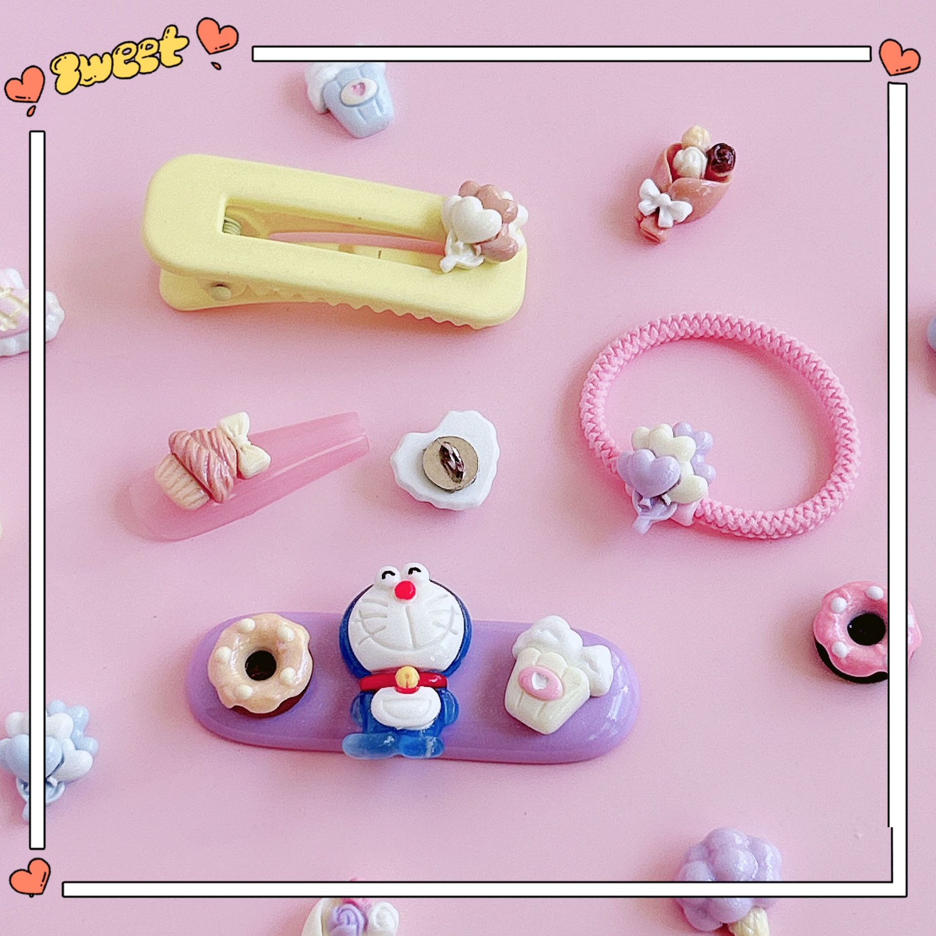 Special missy mini gadgets colección material posts diy accesorios accesorios para el pelo clips para el pelo botones accesorios gorros de plumas cajas de plumas Specification image