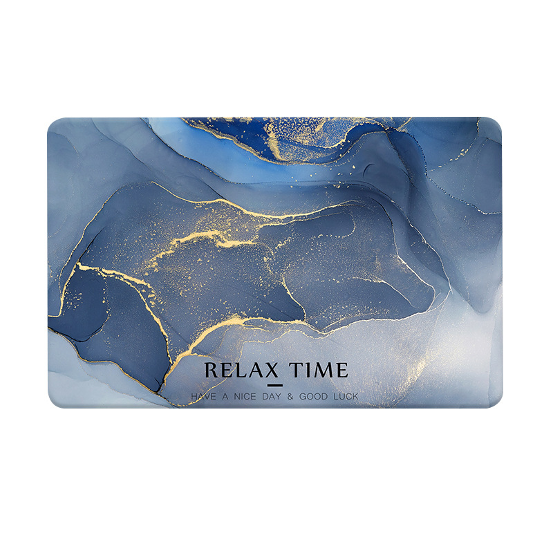 Light luxury bathroom soft diatom mud absorbent floor mat, bathroom toilet door quick-drying foot mat, entrance door mat and anti-slip mat Item Picture