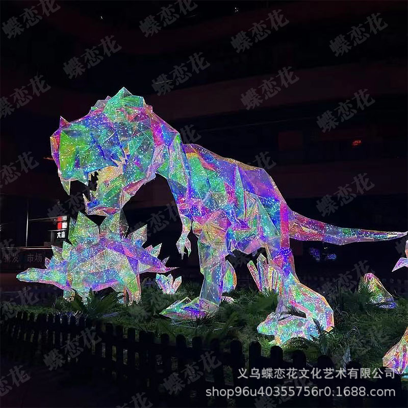 新款亚克力材质美陈灯可定商场酒店景区炫彩镭射LED彩灯节庆装饰 Specification image