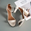 Summer fashion women's open-toe genuine leather high-heeled sandals, new thick-heeled high heels, versatile outerwear women's casual sandals details Picture