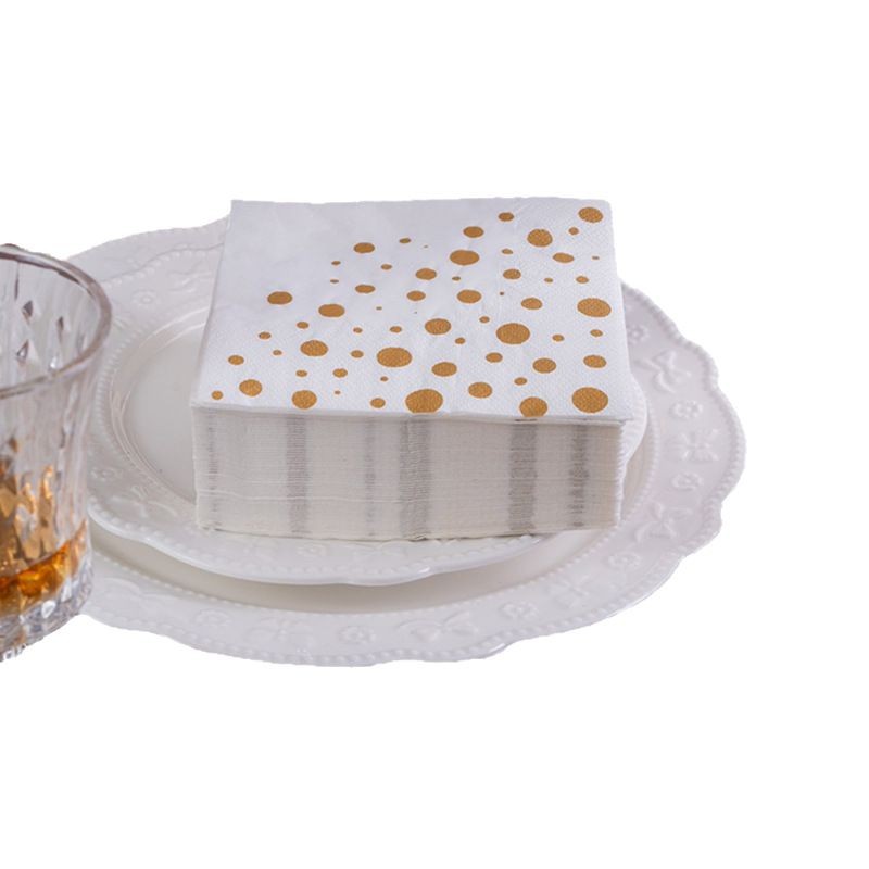 Customized square printed napkins for hotels, Western cuisine and parties, disposable square napkins 250*250 Item Picture