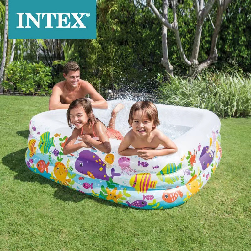 intex 57471 充气戏水玩具水族馆水池婴儿充气游泳池宝宝戏水池图